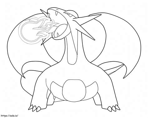 Amazing Salamence Coloring Page