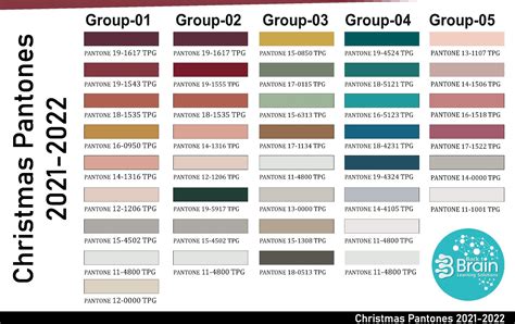 Christmas Color Pantones 2021 2022 ⋆ Back To Brain Learning Solutions