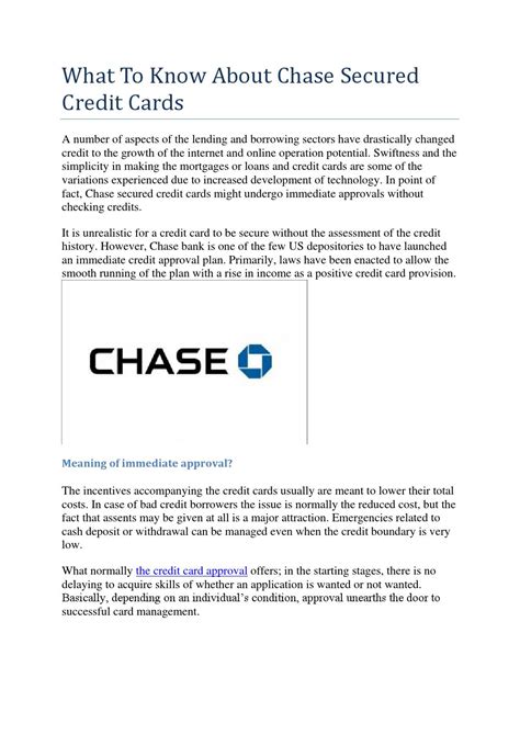 Enjoy free alerts to help you manage your account, education planning tools. What To Know About Chase Secured Credit Cards by securedcreditcard - Issuu