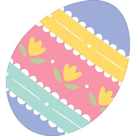 Pastel Easter Egg Cutout 15in Party City