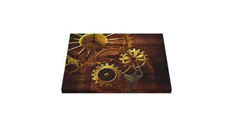 Steampunk Gears And Pipes Canvas Print Zazzle
