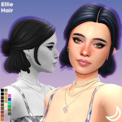 Ellie Hair By Imvikai Imvikai Sims 4 Sims Sims Hair