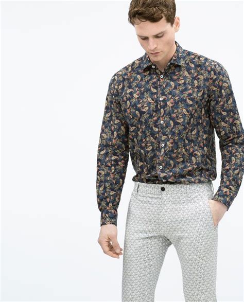 Chemise zara jamais portée gamme slim fit. ZARA - HOMME - Chemise imprimée