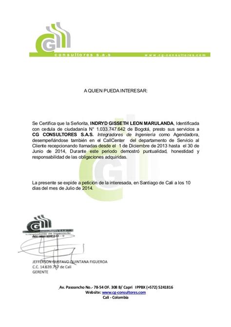 Certificado Laboral