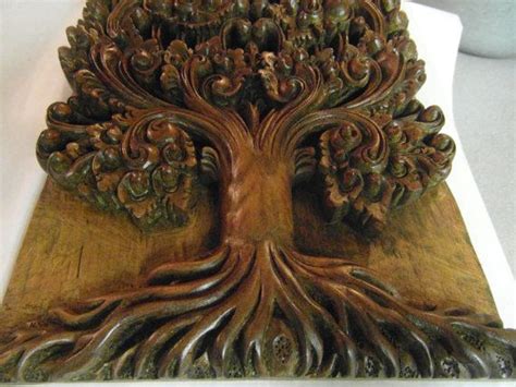 Tree Of Life Carved Hard Wood Relief Wood Sculpture Tree Of Life Art