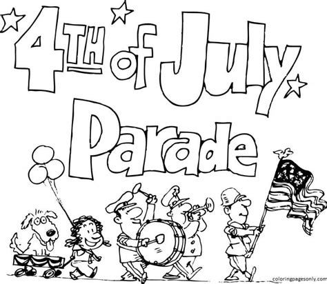 Usa Printables July Fourth Coloring Pages Parade July Th Sexiezpicz