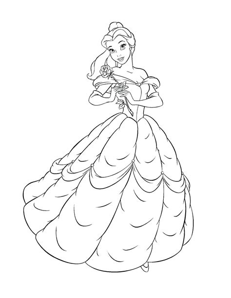 Just check her out yourself in the following princess belle coloring pages. Simple Princess Coloring Pages at GetColorings.com | Free ...