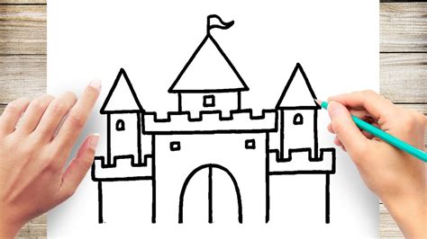 Steps To Draw A Castle