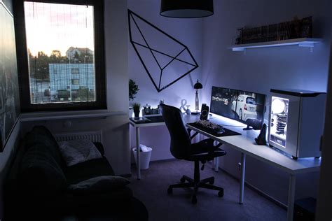 Black And White Office Build • Rbattlestations Bedroom Setup Small