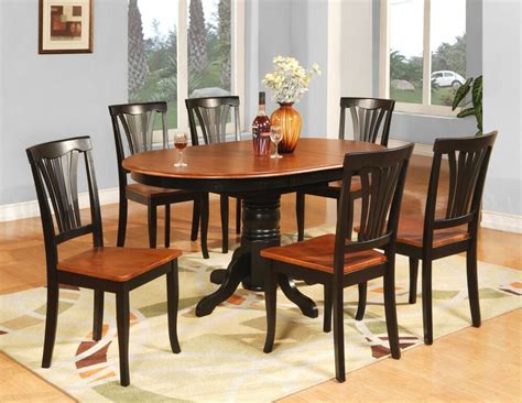 Oblong kitchen tables for groups of four to six people, if you have limited space in your dining area, maybe it's time to look into an oblong kitchen table. 7PC AVON OVAL KITCHEN DINING TABLE w/ 6 WOOD SEAT CHAIRS ...