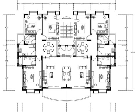 Residential Building Autocad Plan 2506201 Free Cad Floor Plans