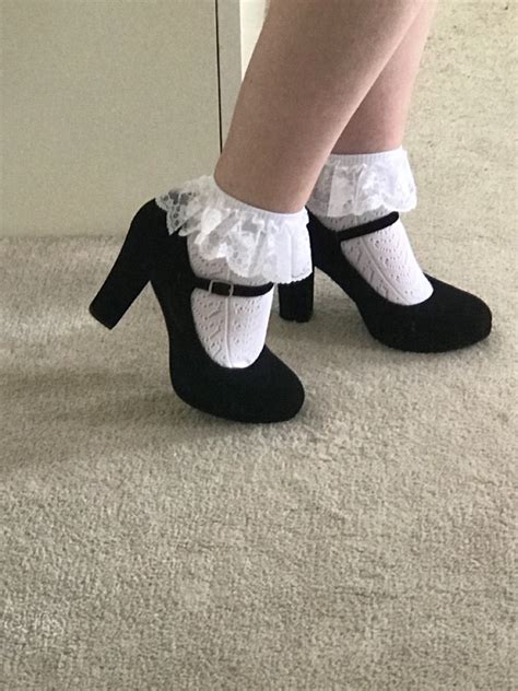 Ruffle Socks And Mary Janes Socks And Heels Funky Shoes Pretty Shoes