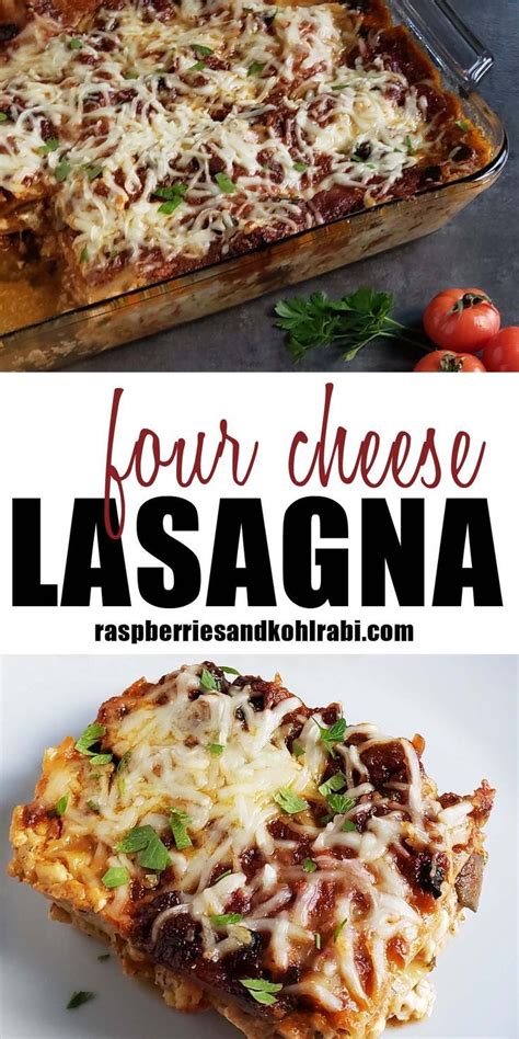 Homemade Four Cheese Lasagna With Ricotta And Cottage Cheese Recipe