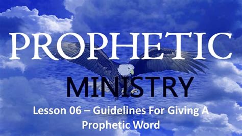 prophetic ministry 100 preparation for prophetic ministry training lesson 06 youtube