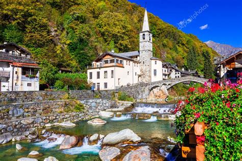 Picturesque Alpine Village Lillianes In Valle Daosta North Italy