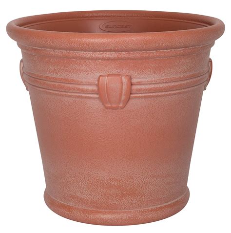 1820tcp4 Suncast Waterton 18 Inch Resin Round Decorative Flower Pot