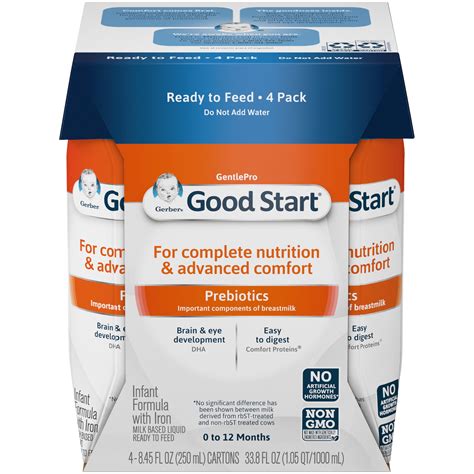 Gerber Good Start Gentle Gmo Free Liquid Baby Formula 338 Oz Box 4