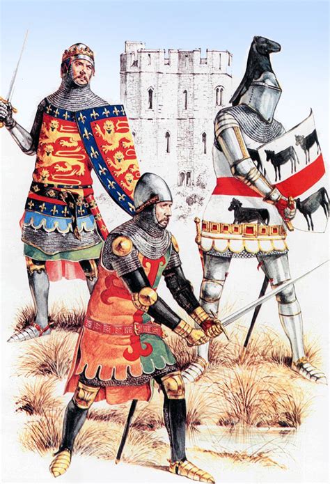 English Dismounted Knights Hundred Years War Medieval Knight