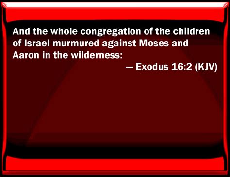 Exodus 162 And The Whole Congregation Of The Children Of Israel