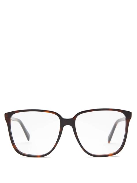 square tortoiseshell acetate glasses celine eyewear matchesfashion us eyewear online