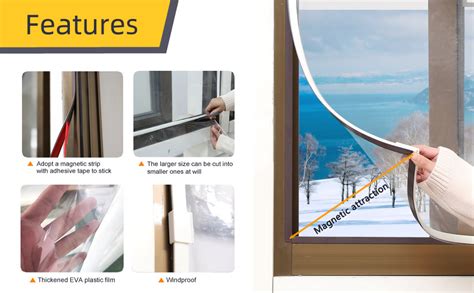 Magnetic Window Insulation Kit Heavy Duty Window Insulation Film With