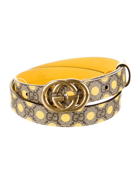 Gucci Gg Supreme Belt Yellow Belts Accessories Guc1356754 The