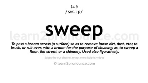 Pronunciation Of Sweep Definition Of Sweep Youtube