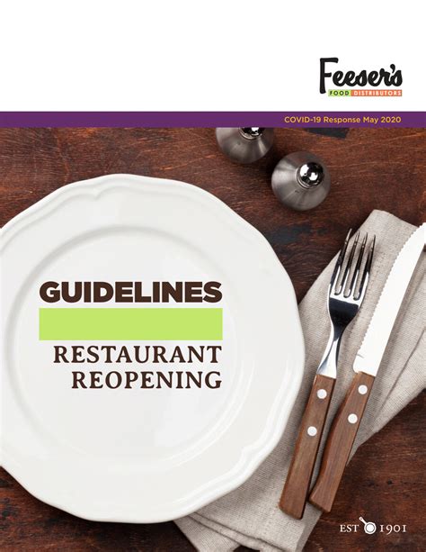 Feesers Restaurant Reopening Guidelines By Flipsnack