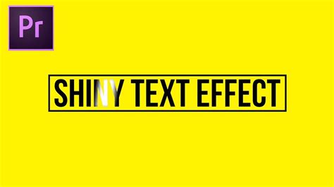 This effect can be accomplished in after effects and premiere pro. Shiny Text Effect|Premiere Pro Cc - YouTube