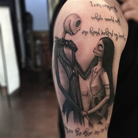 The movie has from the release captured people hearts with the character of jack skellington and a doll sally who is attracted to jack, so we have selected 35+ nightmare before christmas tattoo design that will attract you as the strong scripts of the. Jack and Sally - Nightmare Before Christmas tattoo ...