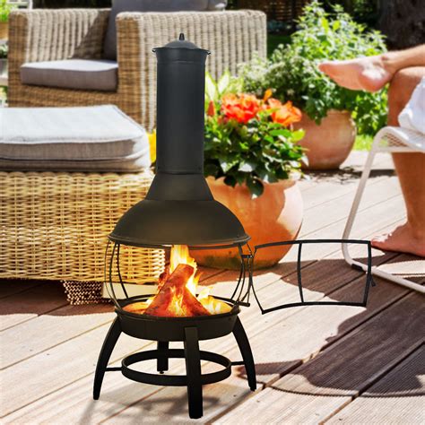 53 Chiminea Outdoor Fire Pits Wood Burning Bbq Grill Pit Fireplace