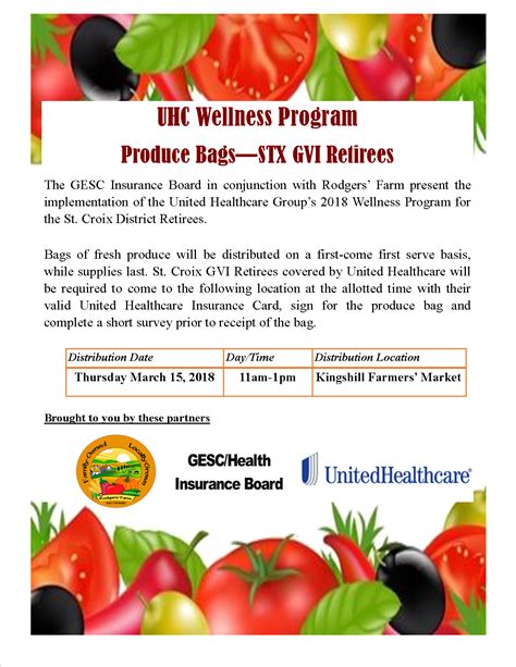 UHC Wellness Distribution - Thursday March 15, 2018 - St. Croix