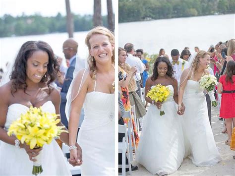 Southern Spring Yellow And Gray Lesbian Wedding Lesbian