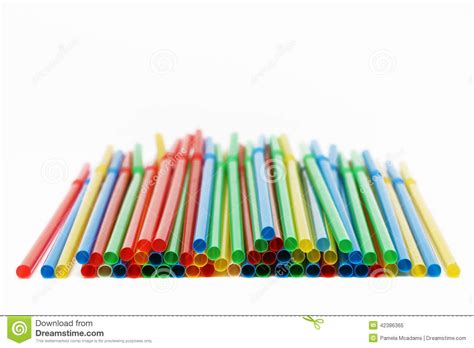 Rainbow Colored Straws 3 Stock Image Image Of White 42386365