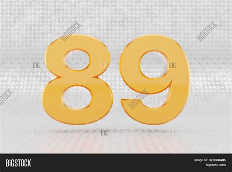 Yellow 3d Number 89 Image And Photo Free Trial Bigstock