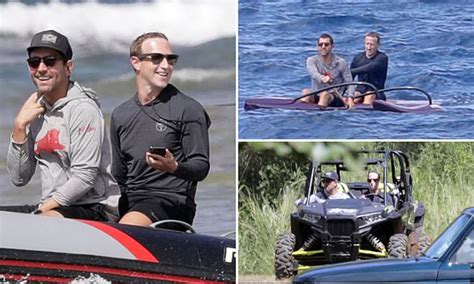 Mark Zuckerberg Hits The Beach In Hawaii In A Utv Before Boarding A Jet Boat And A Hawaiian Canoe