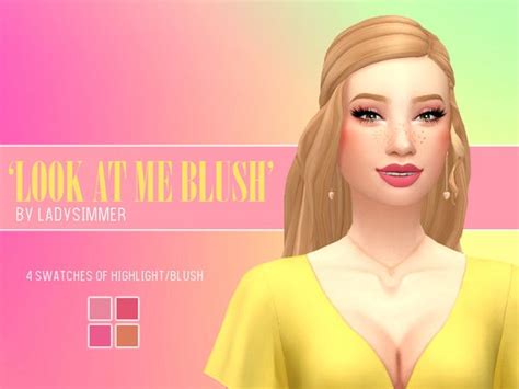 Ladysimmer94s Look At Me Blush Makeup Cc Sims 4 Cc Makeup Nose