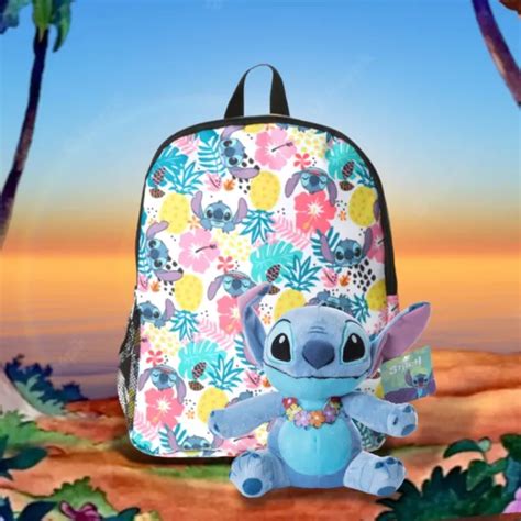 Disney Lilo And Stitch Backpack 15” Back To School With Hawain Stitch New 1595 Picclick