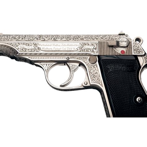 Exceptional Pre War Rare Nickel Plated Walther Factory Presentation