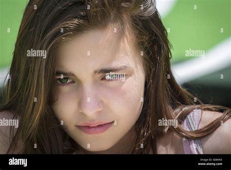 Serious Young Teen Girls Face Hi Res Stock Photography And Images Alamy