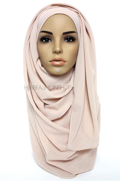 Crepe Chiffon Hijab Porcelain Nude Hijab Fashion Shop