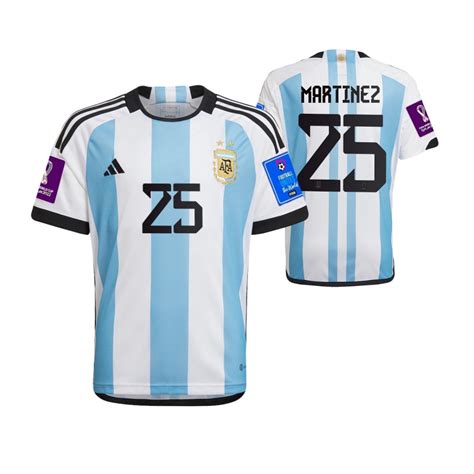 Argentina 2022 World Cup Lisandro Martinez Jersey Home White Replica