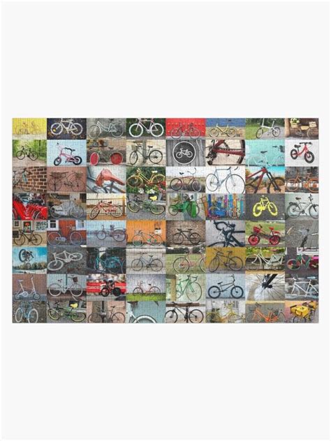 Bicycles Collage Jigsaw Puzzle By Northstreetart Redbubble Buy