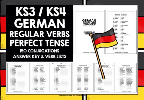 German Regular Verbs Perfect Tense Teaching Resources