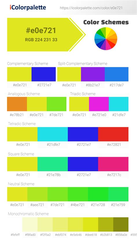 Pantone 388 C Color Hex Color Code E0e721 Information Hsl Rgb