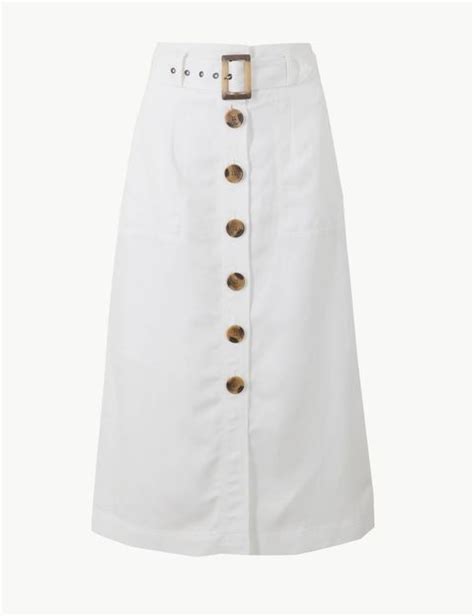 Marks And Spencers Stunning New White Linen Skirt Will Brighten Up Your