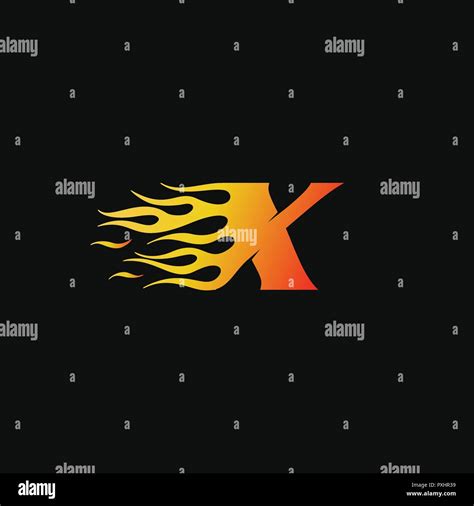 Letter X Burning Flame Logo Design Template Stock Vector Image And Art