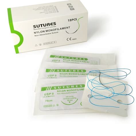 Non Absorbable Surgical Nylon Monofilament Suture With Needle Ce Iso