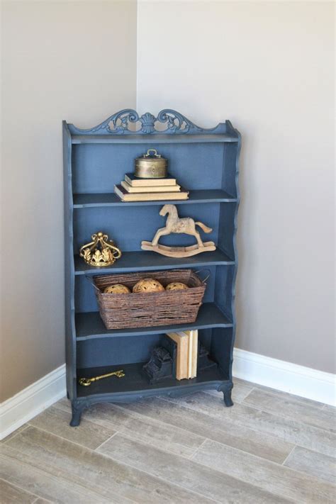 Chalk Painted Annie Sloan Graphite Vintage Bookcase French Etsy
