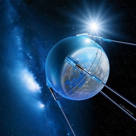 Sputnik 1 Satellite Photograph By Detlev Van Ravenswaay